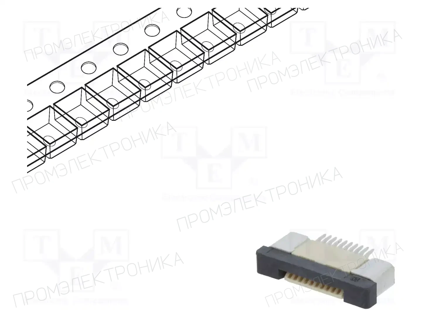 CONNFLY DS1020-09-10VBT1B-R — Разъeмы FFC/FPC растр 0,5мм