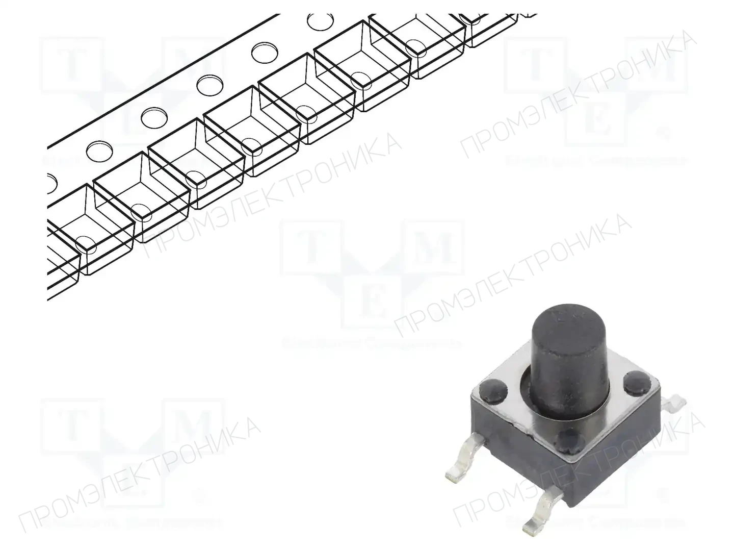 E-SWITCH TL3301EF100QG — Микропереключатели TACT