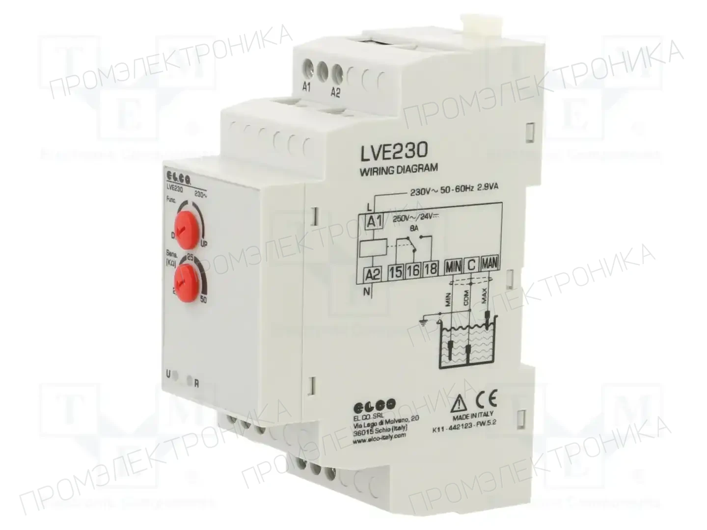 ELCO SRL LVE230 — Контрольные реле