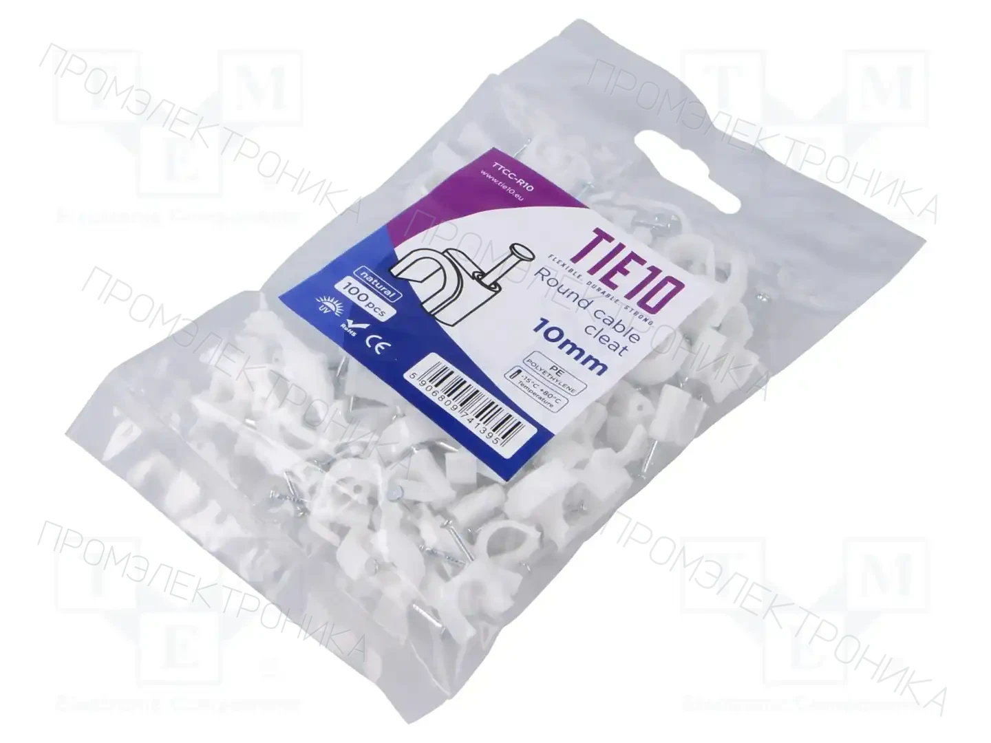 TIE10 TTCC-R10W — Держатели, скобы для кабелей