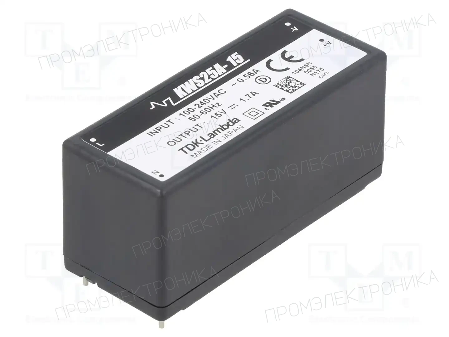 TDK-LAMBDA KWS25A-15 — Преобразователи AC/DC для PCB