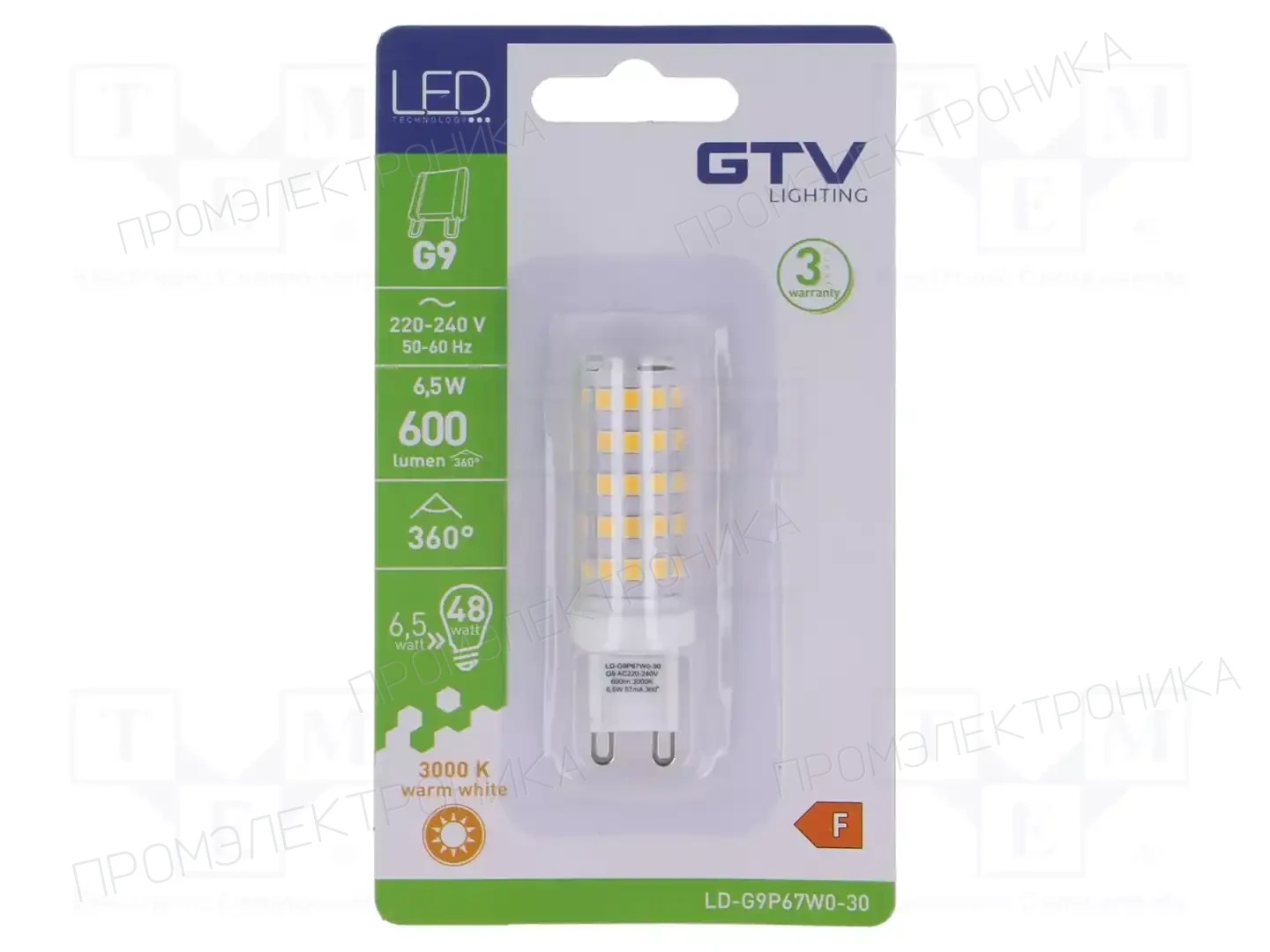 GTV Poland LD-G9P67W0-30 — Источники света - освещение