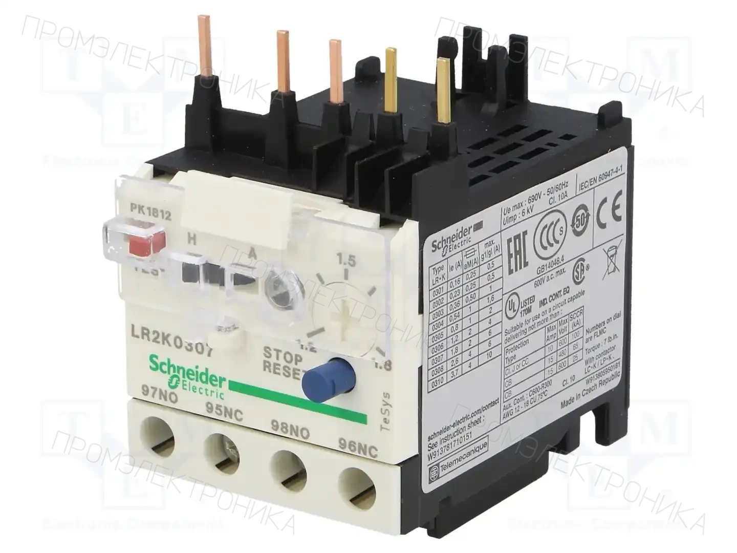 SCHNEIDER ELECTRIC LR2K0307 — Контакторы - дополнительное оборудование