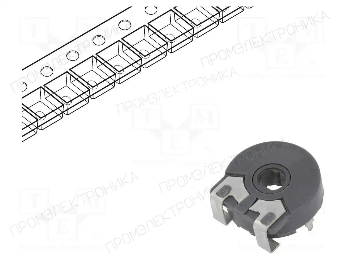 PIHER PS15NV60-103A3030-PM — Потенциометры SMD однооборотные