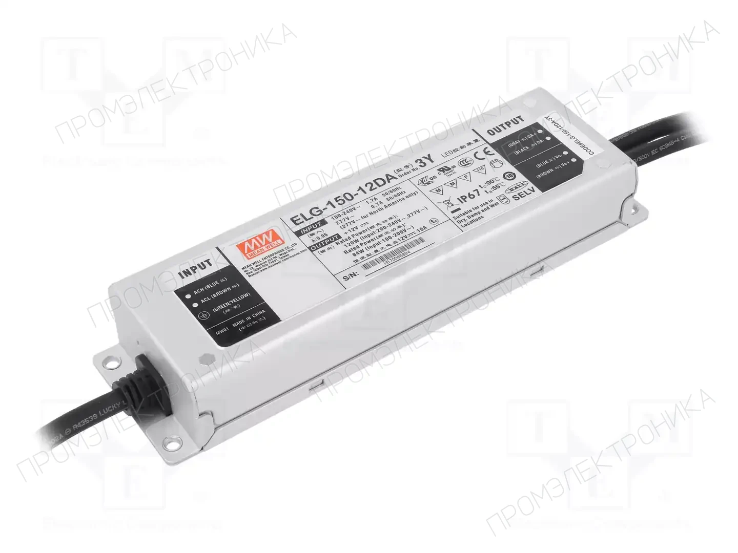 MEAN WELL ELG-150-12DA-3Y — Блоки питания для LED