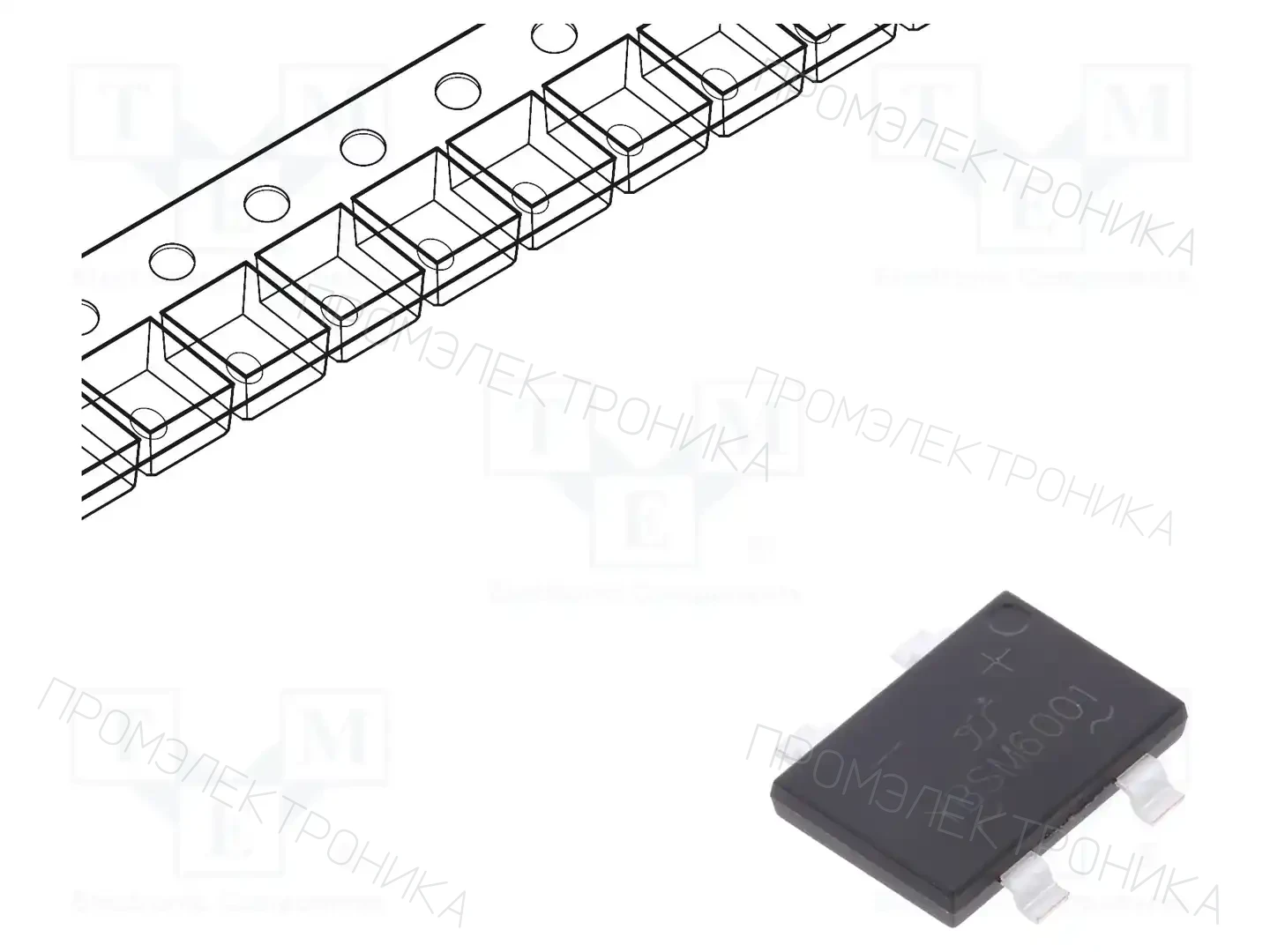 YANGJIE TECHNOLOGY YBSM6001 — Однофазные мосты диодные SMD/THT