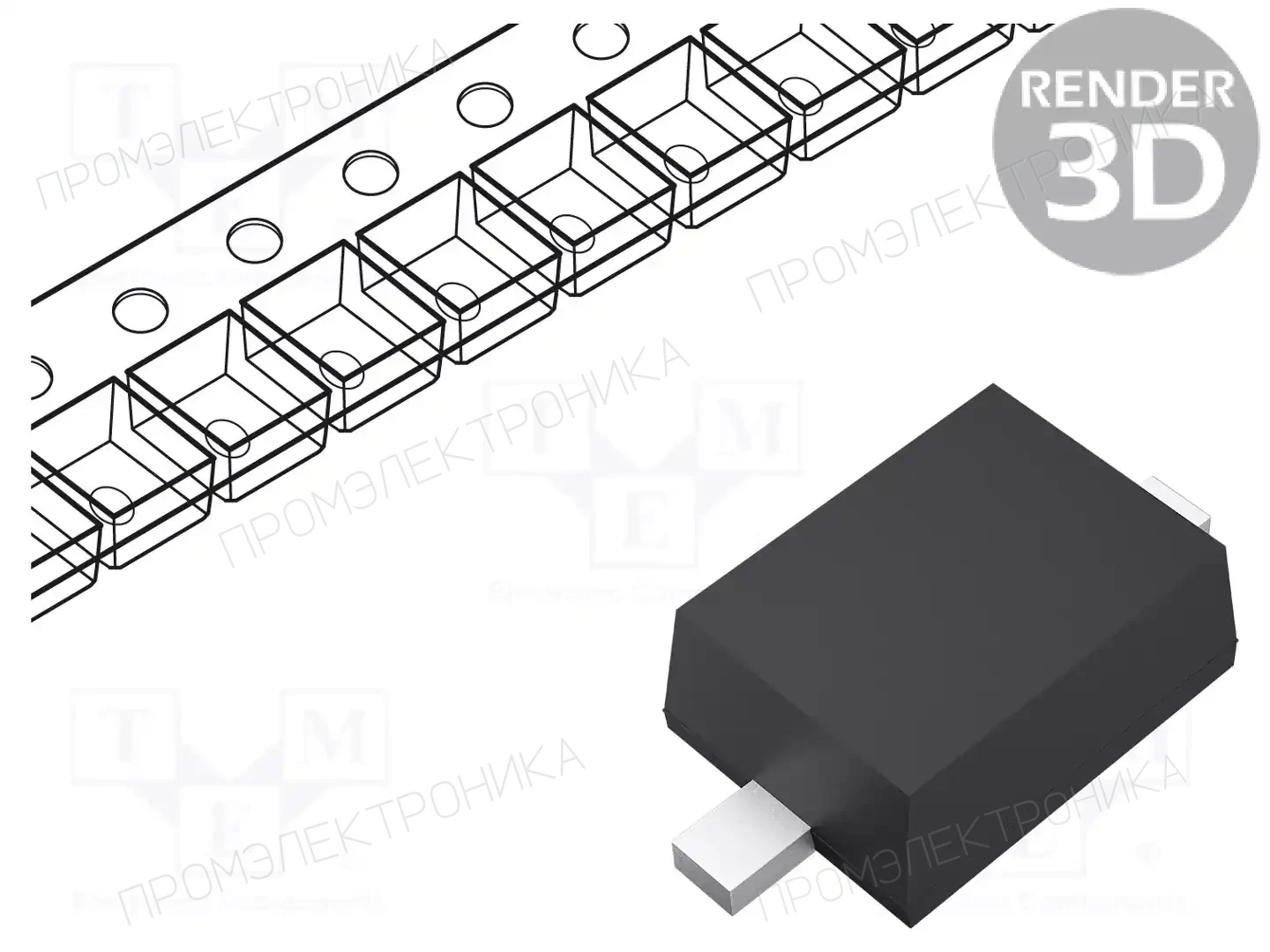 ROHM SEMICONDUCTOR BAS21VMFHTE-17 — Универсальные диоды SMD