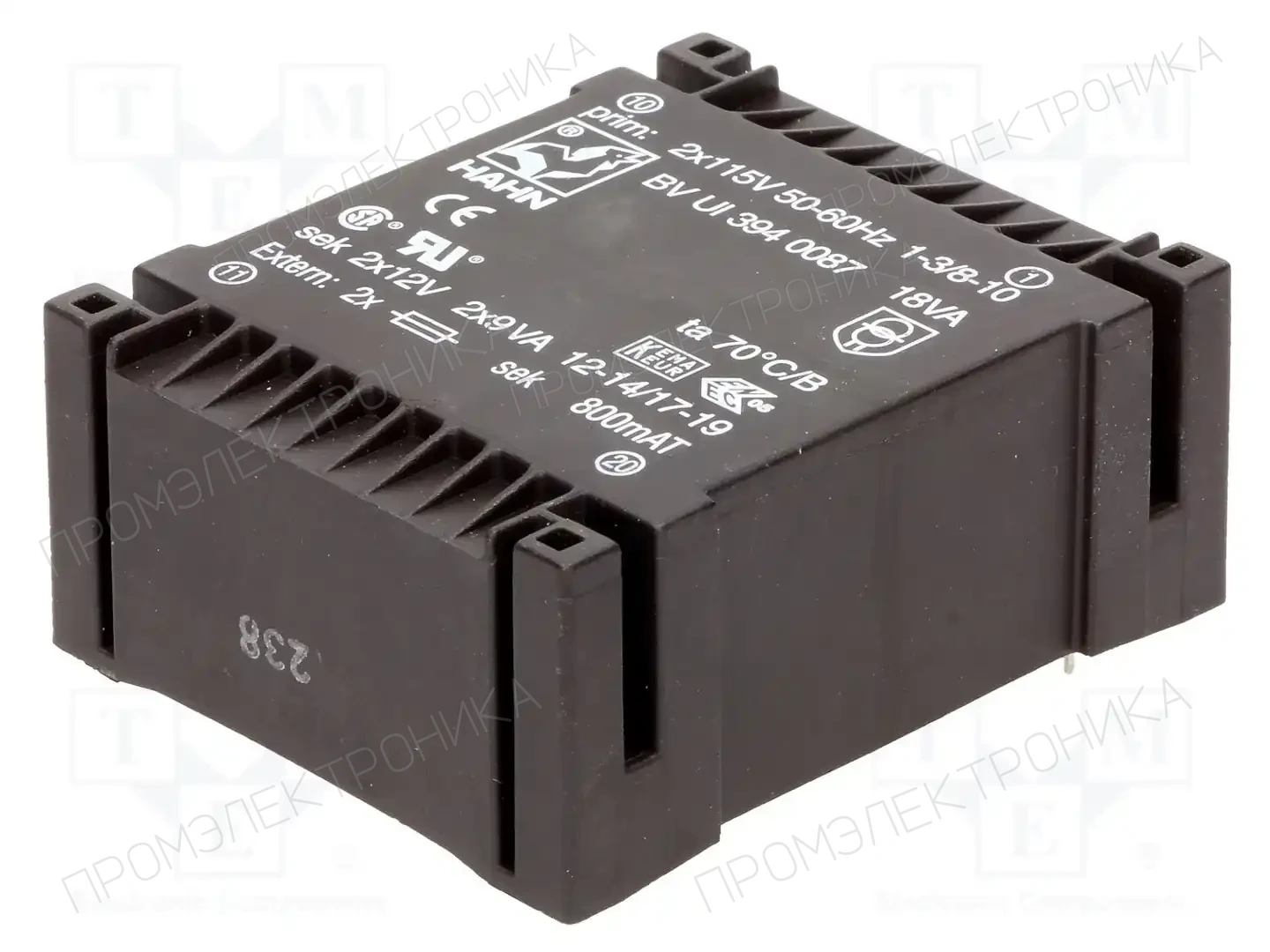 HAHN BV UI 394 0087 — Трансформаторы PCB