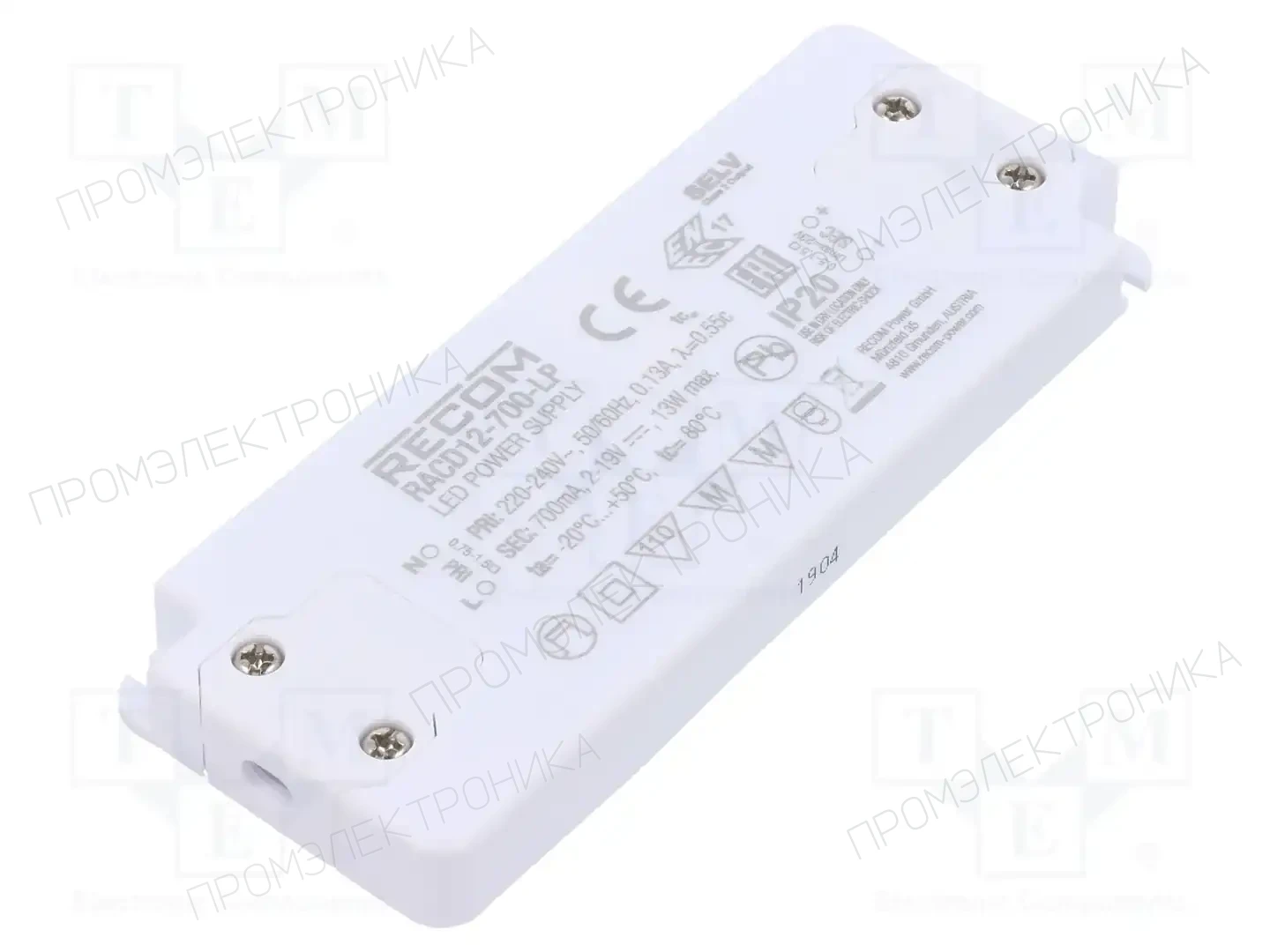RECOM RACD12-700-LP — Блоки питания для LED