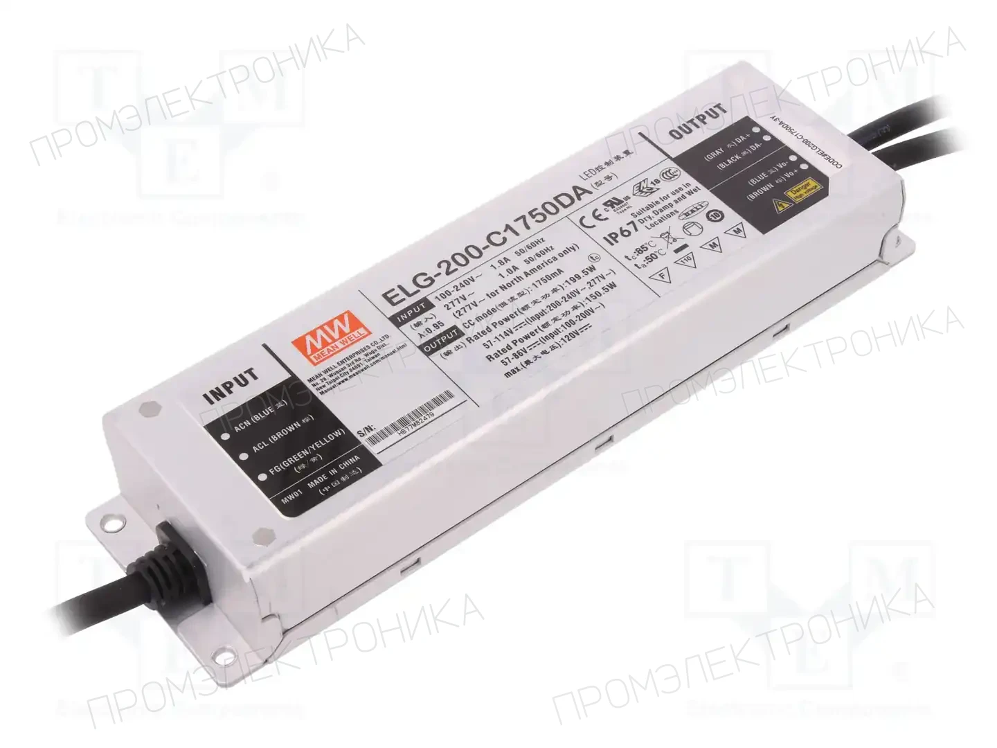 MEAN WELL ELG-200-C1750DA3Y — Блоки питания для LED
