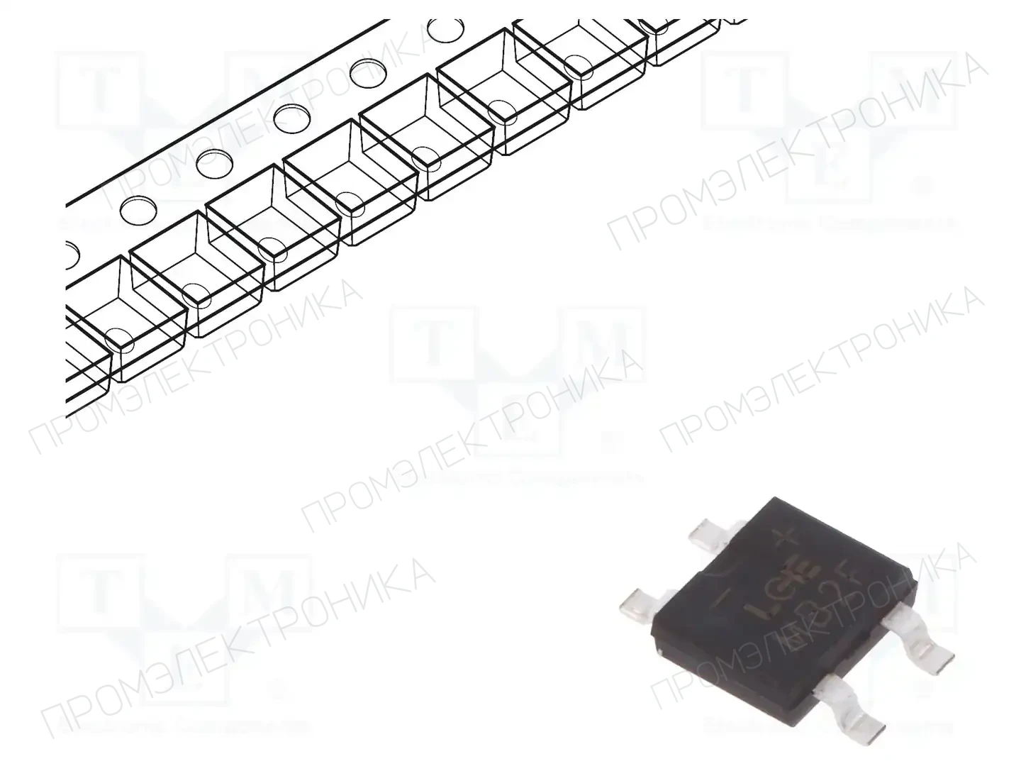 LUGUANG ELECTRONIC MB2F — Однофазные мосты диодные SMD/THT