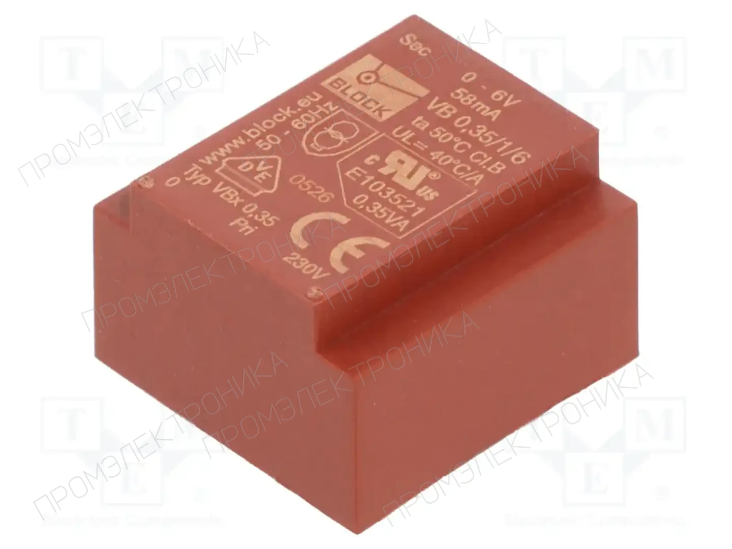 BLOCK VB 0,35/1/6 — Трансформаторы PCB