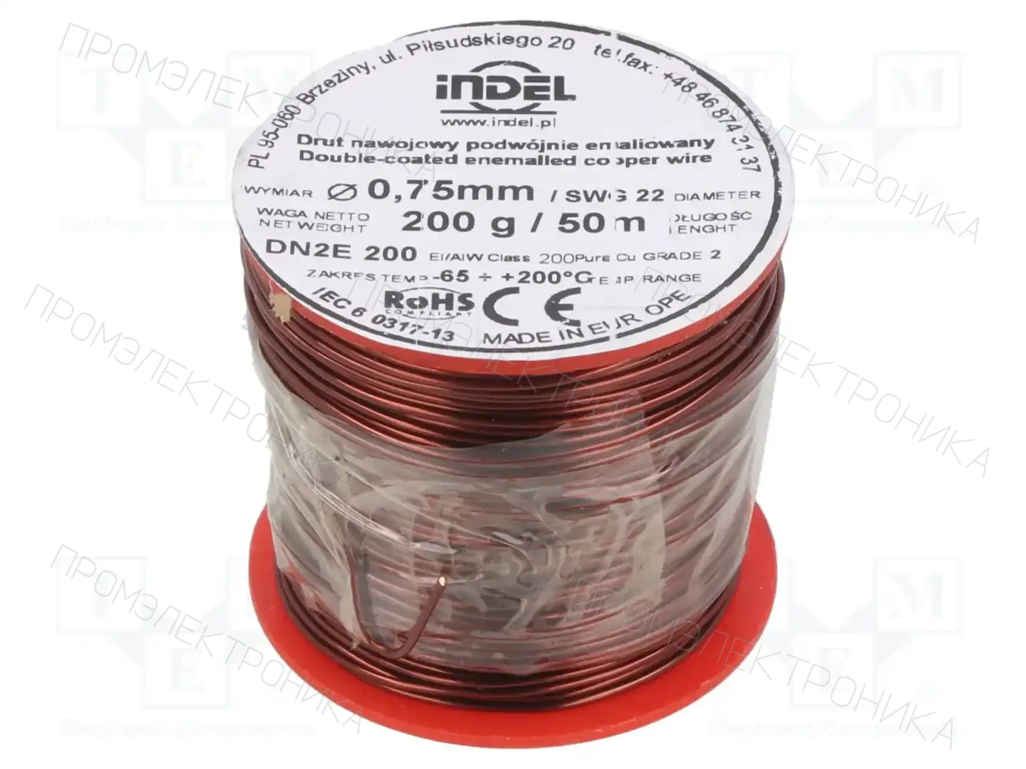 INDEL DN2E0,75-200G — Проволока обмоточная