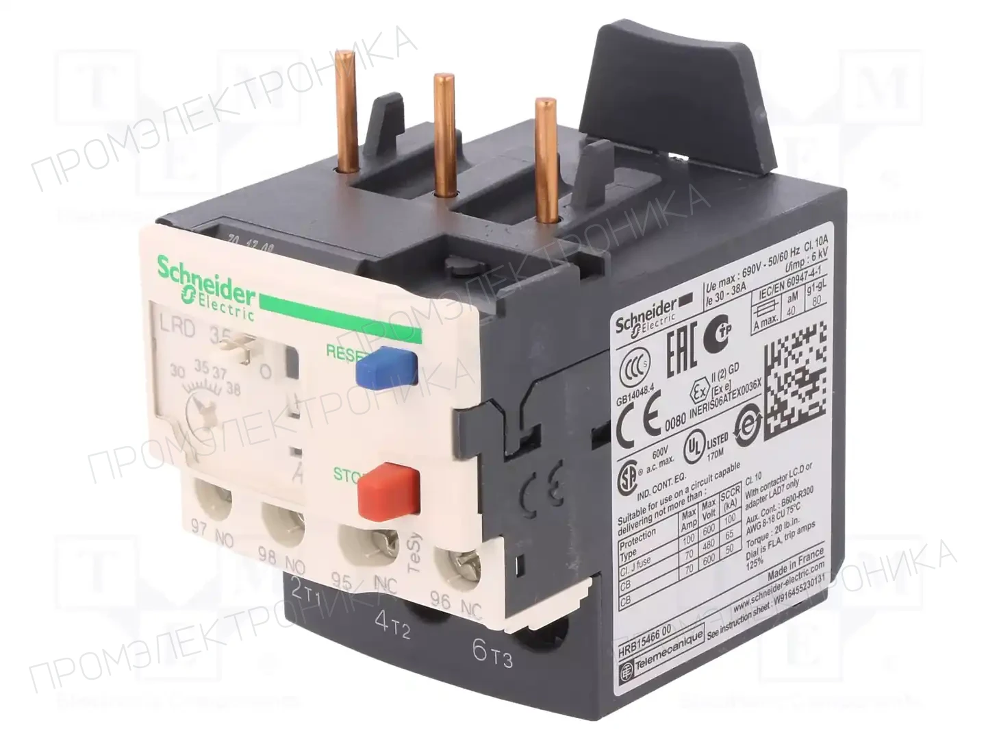 SCHNEIDER ELECTRIC LRD35 — Контакторы - дополнительное оборудование