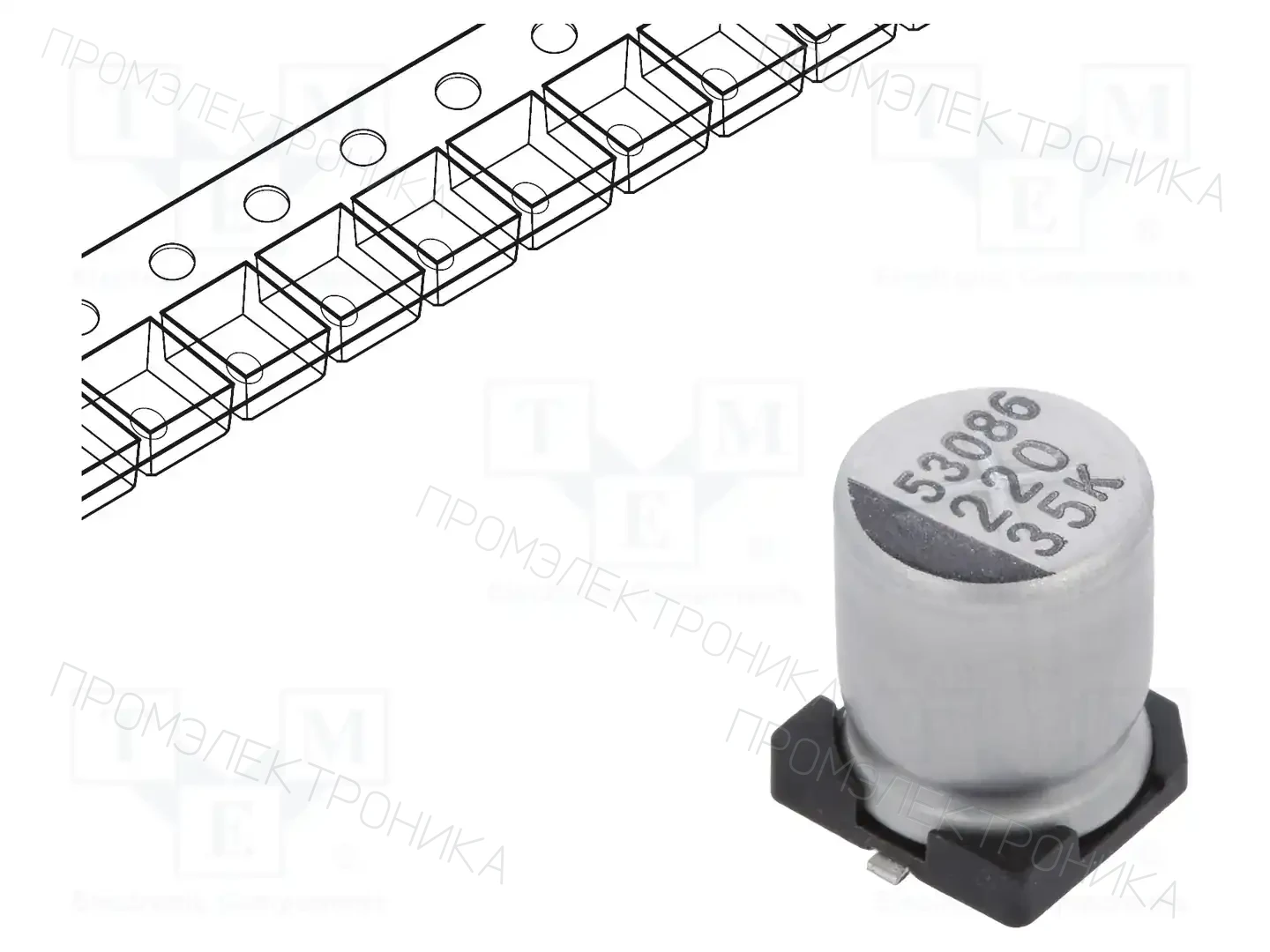 SAMWHA CK1V227M08010VR — Конденсаторы электролитические SMD