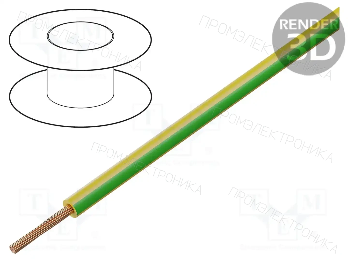 ALPHA WIRE 460619 GY001 — Провода одножильные - тросик