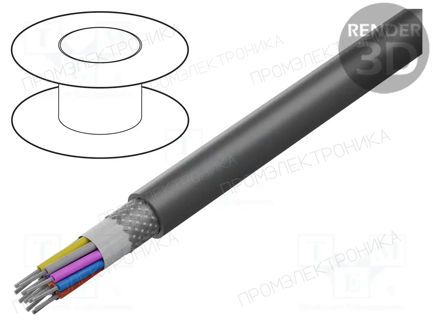 ALPHA WIRE 79107 SL001 — Провода многожильные экранированные
