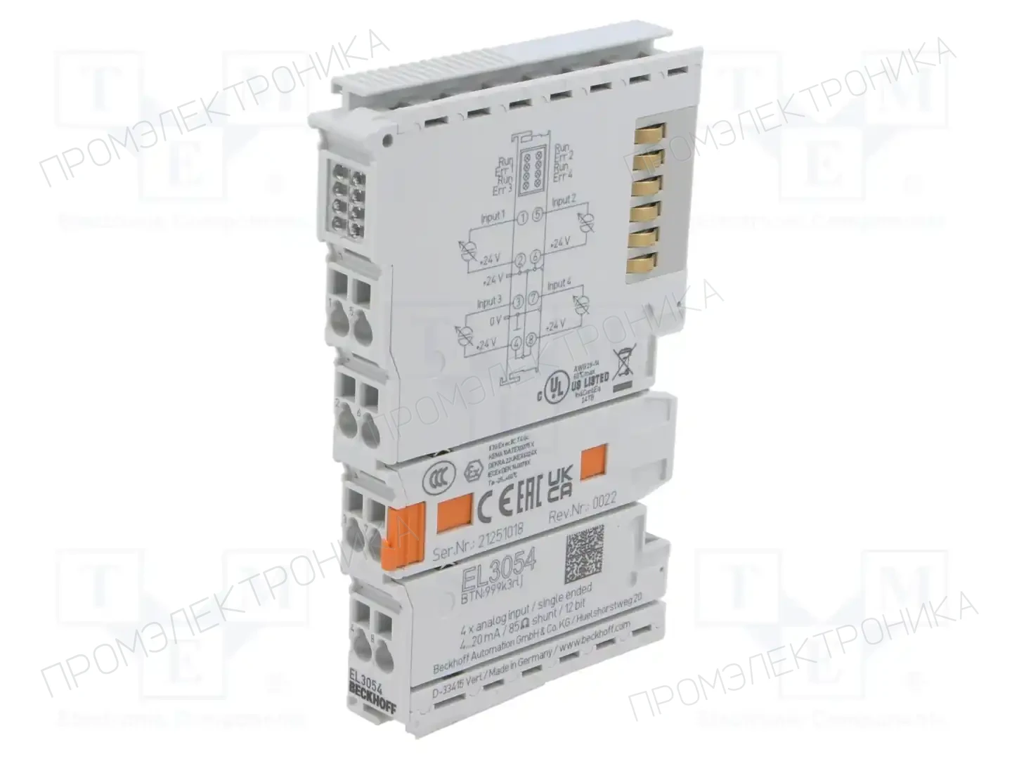 Beckhoff Automation EL3054 — Системы и модули ввода/вывода (I/O)