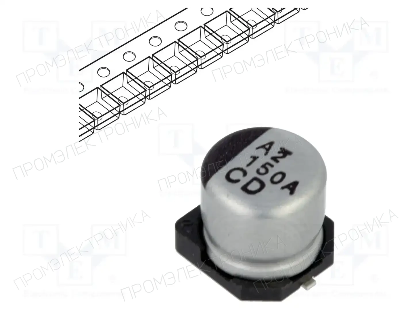 NICHICON UCD1A151MCL1GS — Конденсаторы электролитические SMD