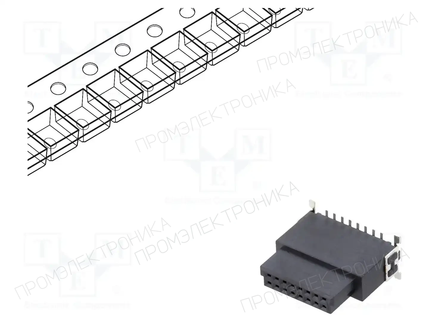 ADAM TECH ESMC-F-16-SGS-SMT-C-PP-T/R — Разъeмы пластина - пластина