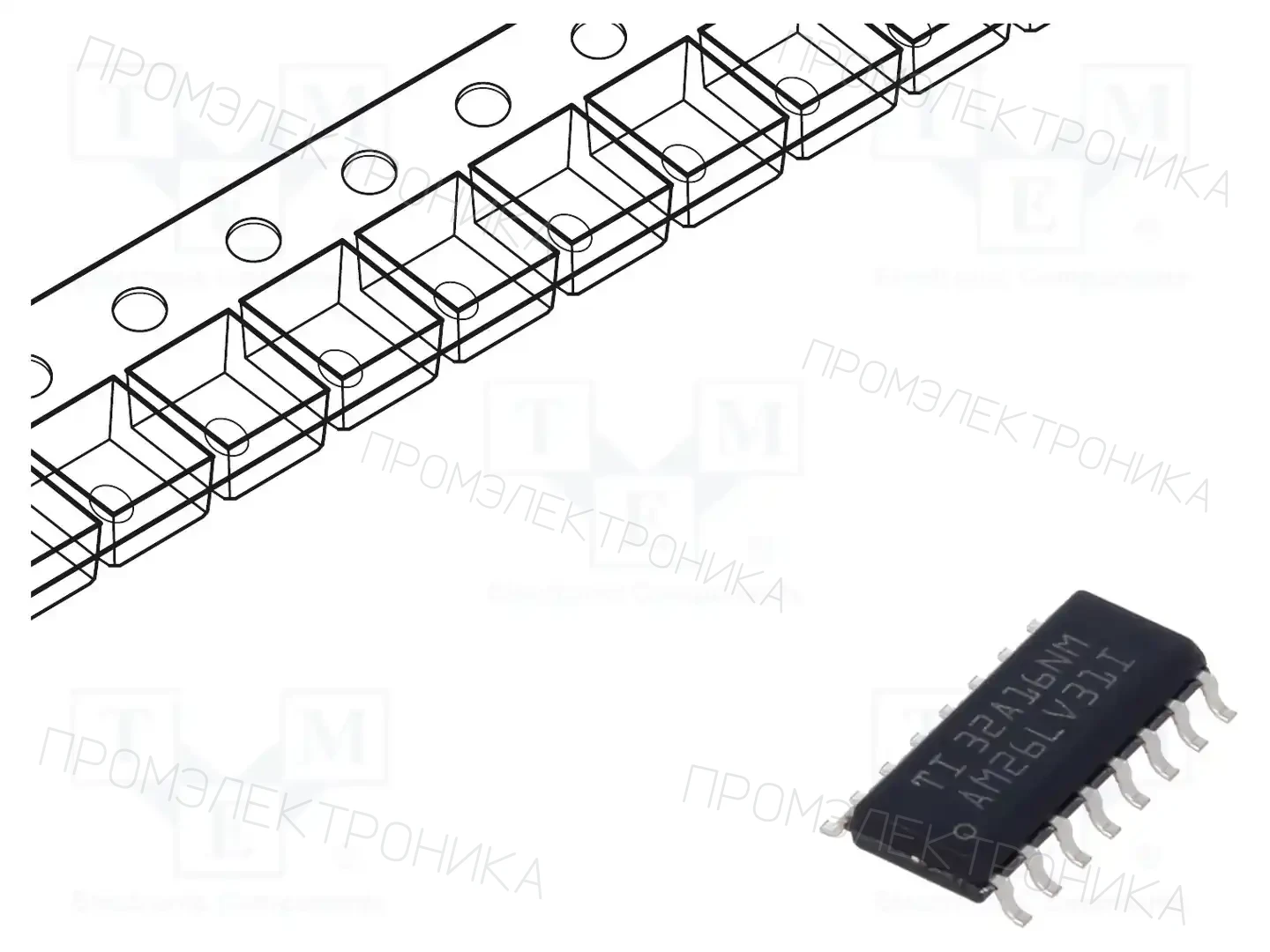 Texas Instruments AM26LV31IDR — Микросхемы - RS232 / RS422 / RS485