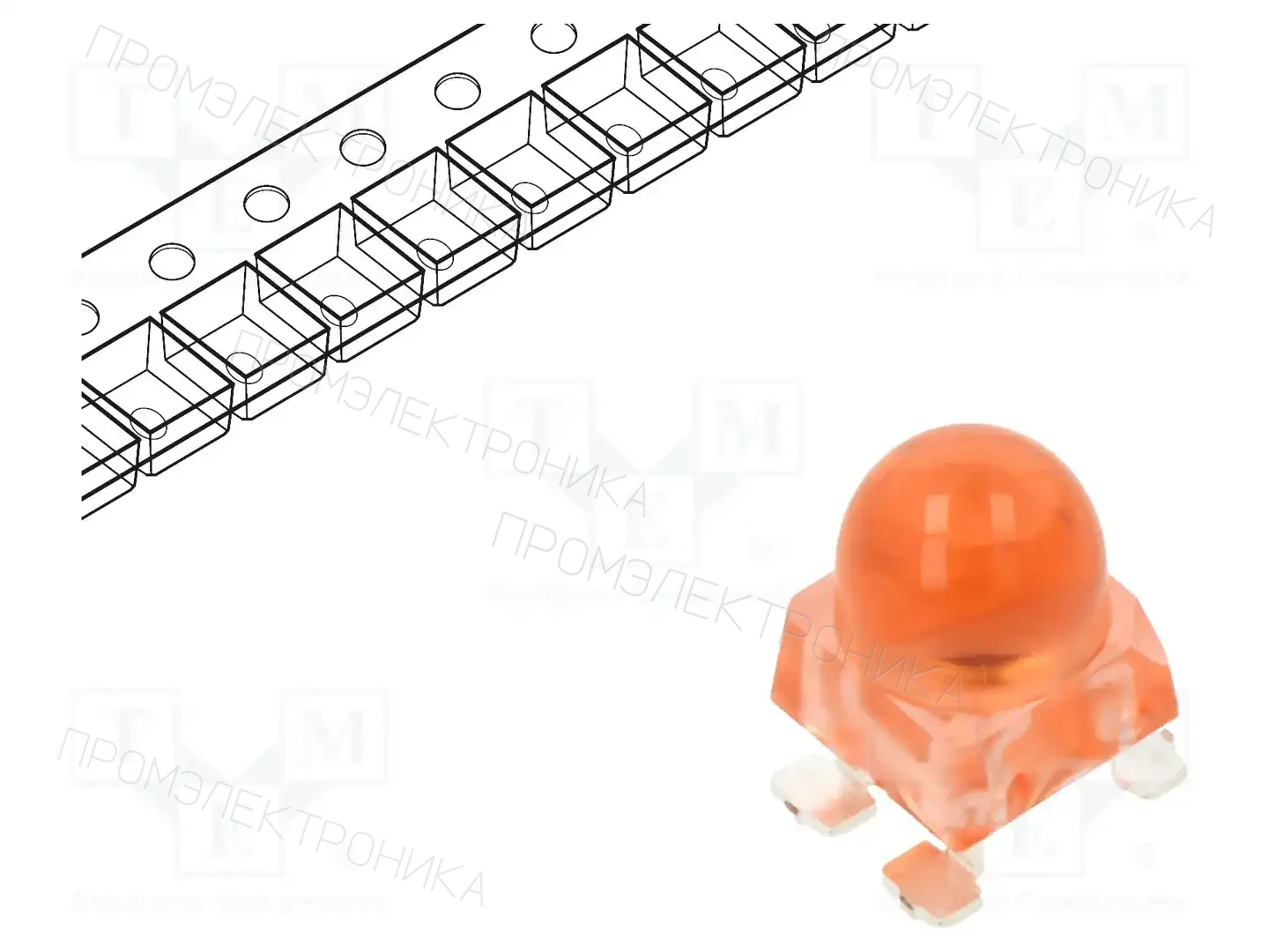 BROADCOM (AVAGO) ALMD-EG3D-WY002 — Светодиоды SMD цветные