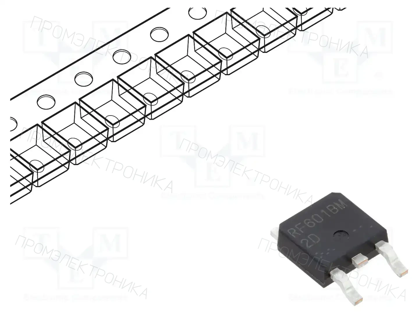 ROHM SEMICONDUCTOR RF601BM2DTL — Универсальные диоды SMD