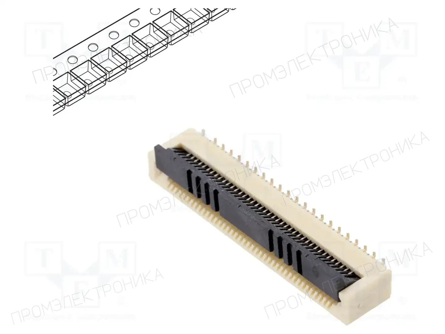 GCT FFC2A36-40-0-G-R — Разъeмы FFC/FPC растр 0,5мм