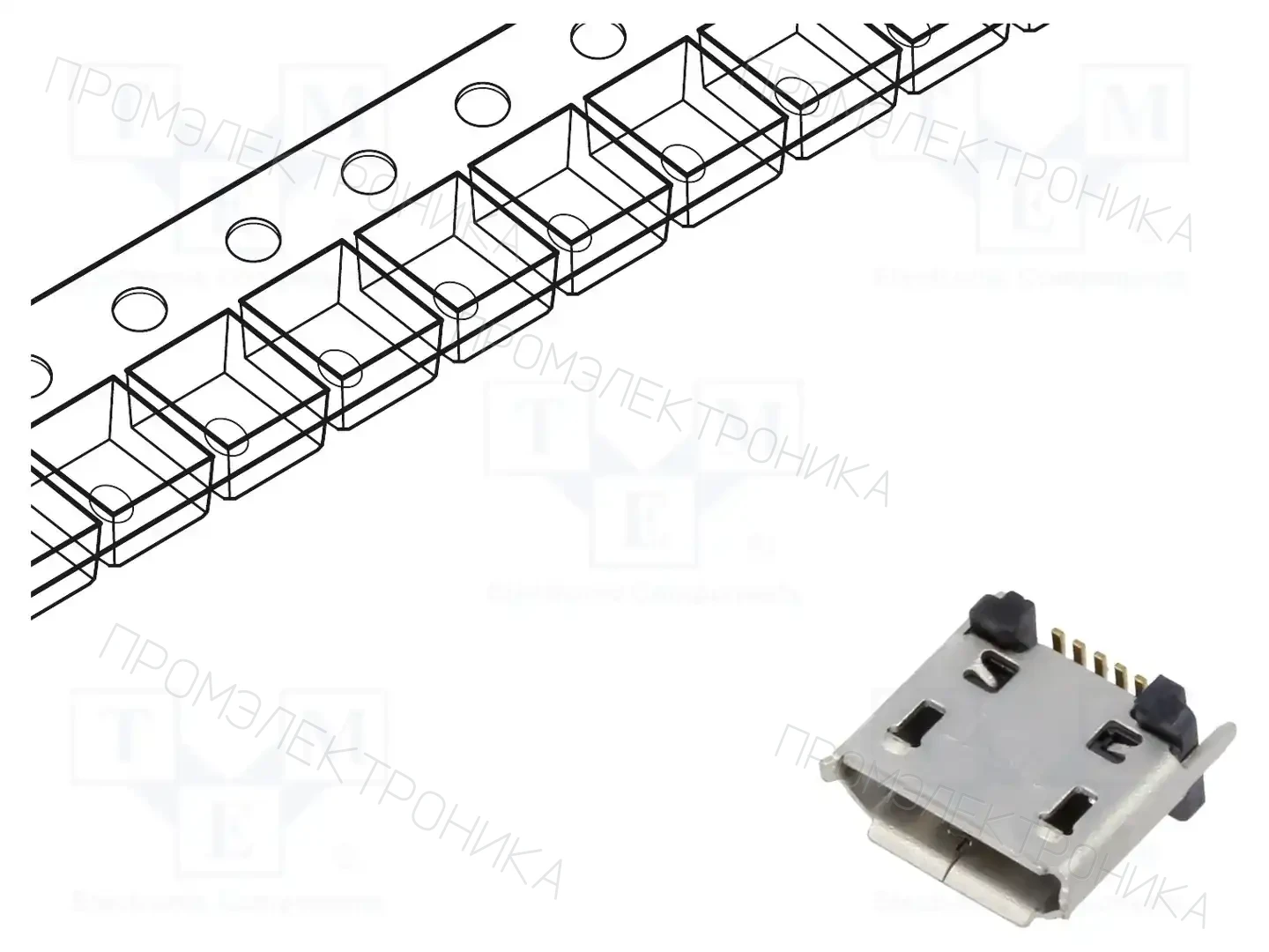 GCT USB3140-30-0070-1-C — Разъeмы USB и IEEE1394
