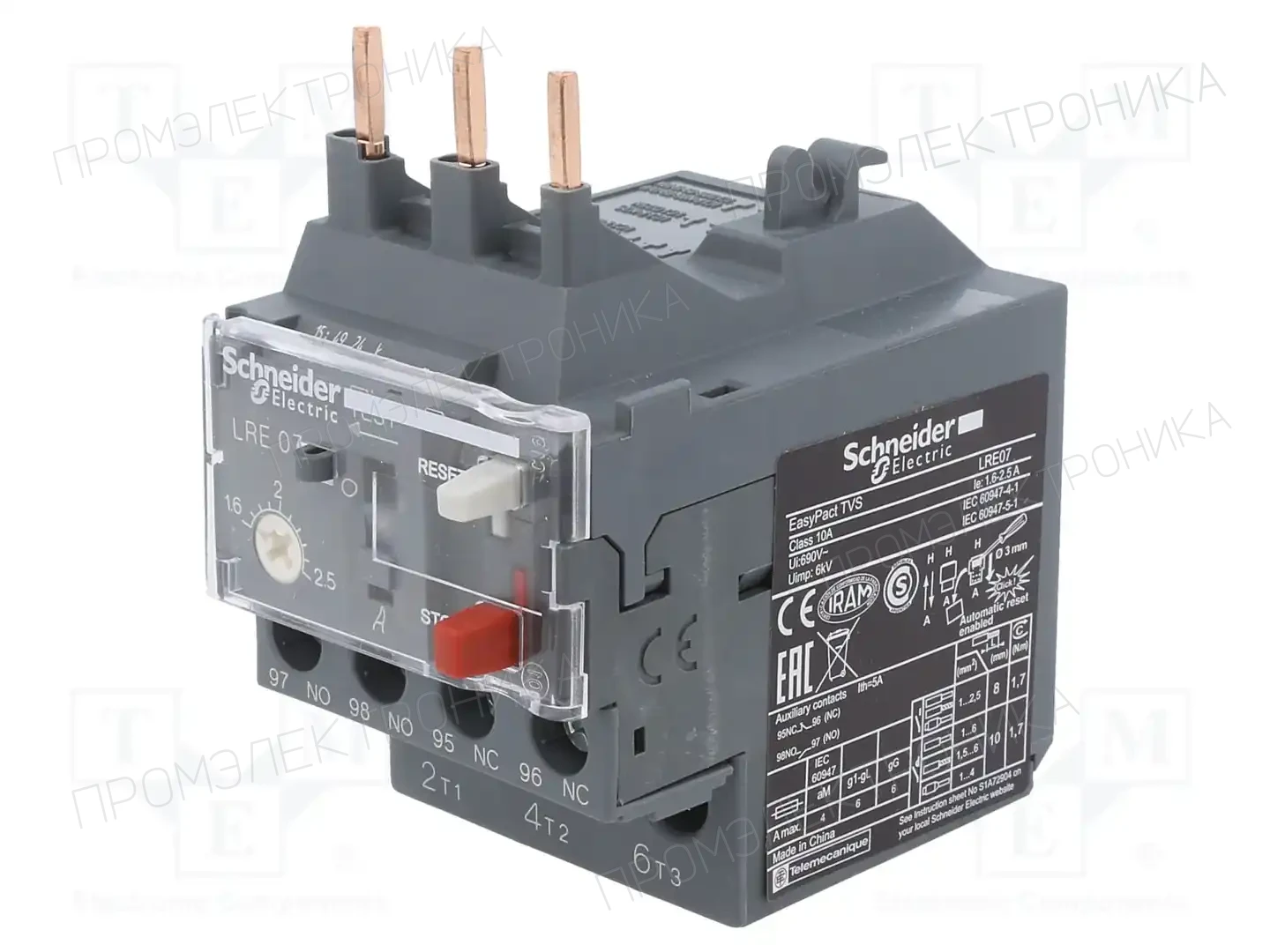 SCHNEIDER ELECTRIC LRE07 — Контакторы - дополнительное оборудование