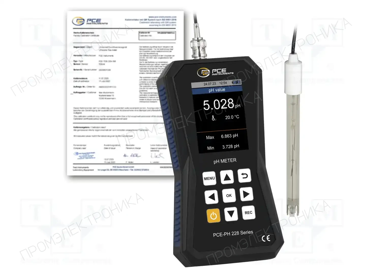 PCE INSTRUMENTS PCE-PH 228-ICA — Измерители и тестеры pH
