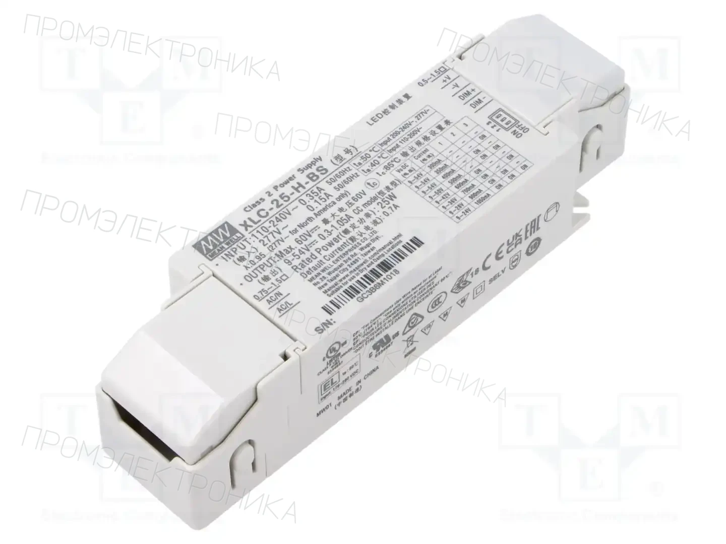 MEAN WELL XLC-25-H-BS — Блоки питания для LED