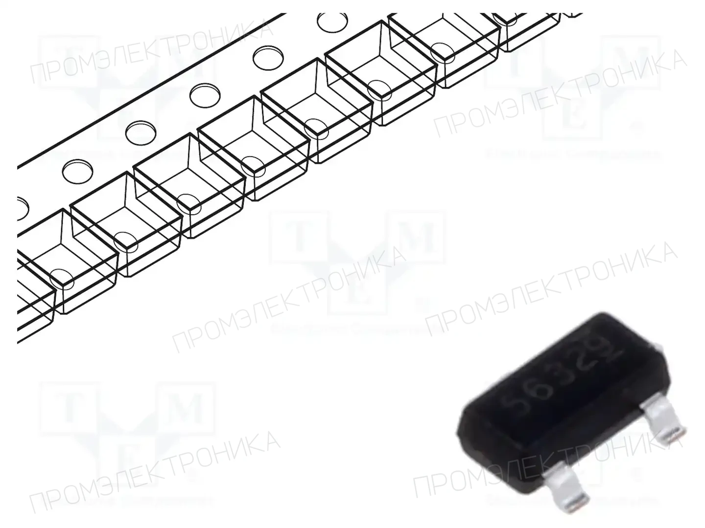 onsemi FDN5632N-F085 — Транзисторы с каналом N SMD