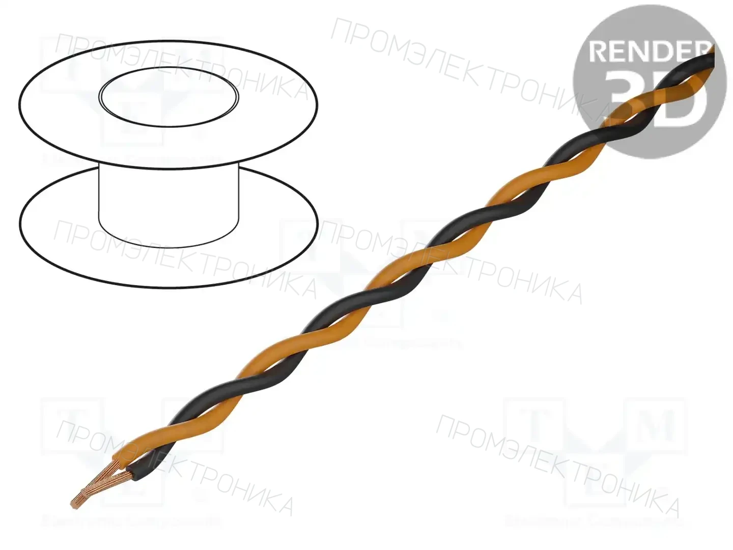 TASKER TSK1130 ORANGE BLACK — Провода для уст. светодиодов и сист. DMX