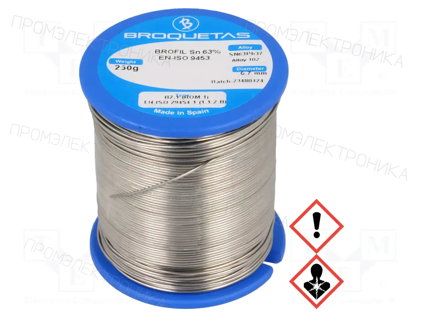 BROQUETAS BROFIL 63 B2.1 0.7MM 250G — Паяльные провода свинцовые