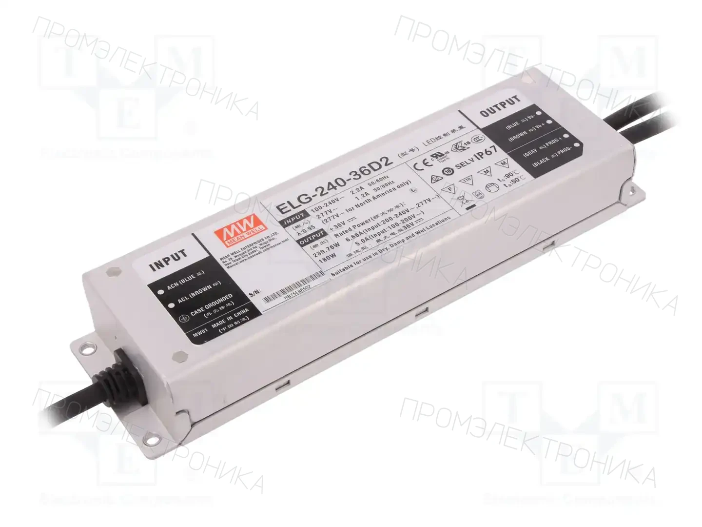MEAN WELL ELG-240-36D2-3Y — Блоки питания для LED