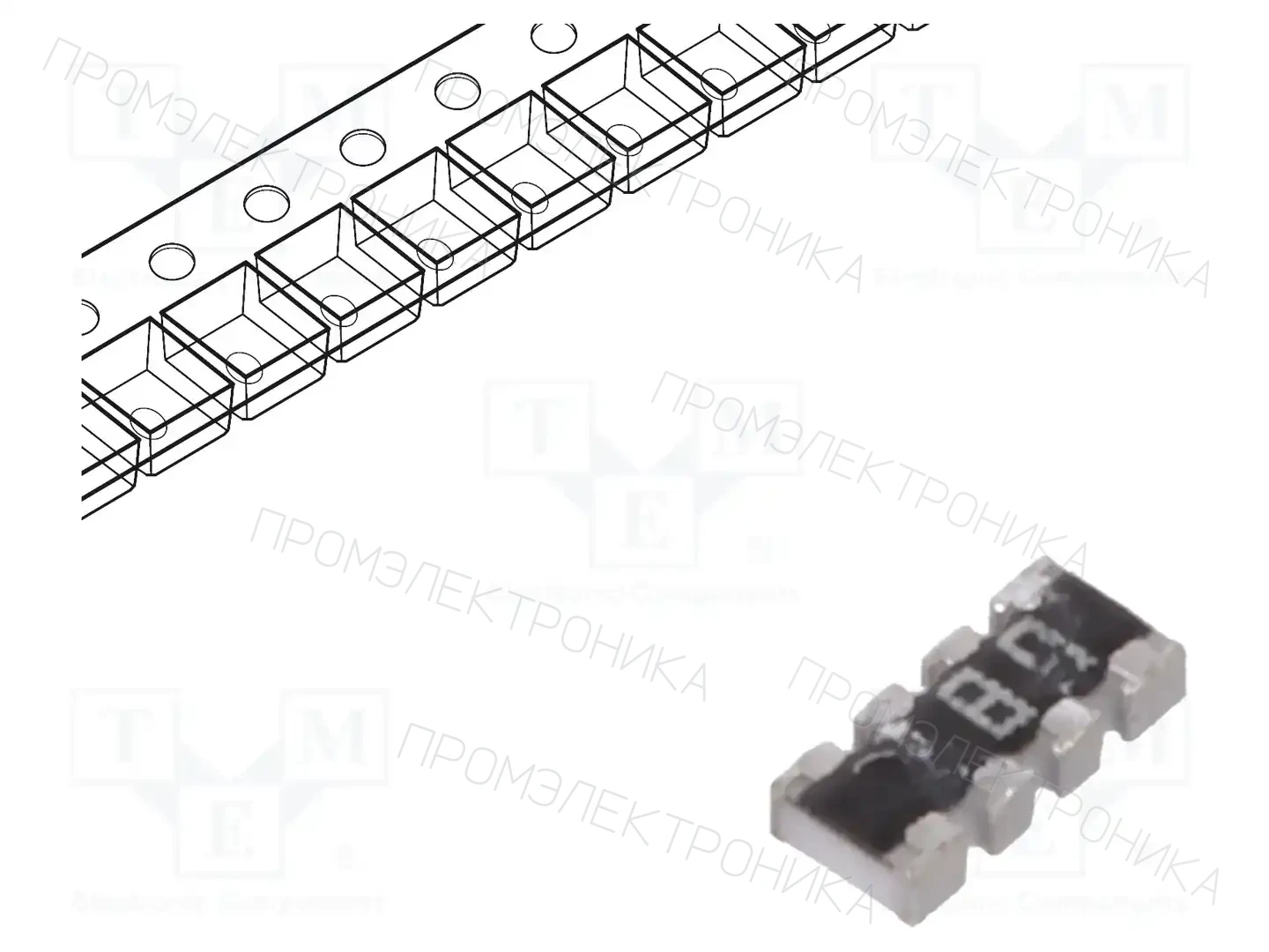 YAGEO YC124-JR-07680RL — Резисторные сборки