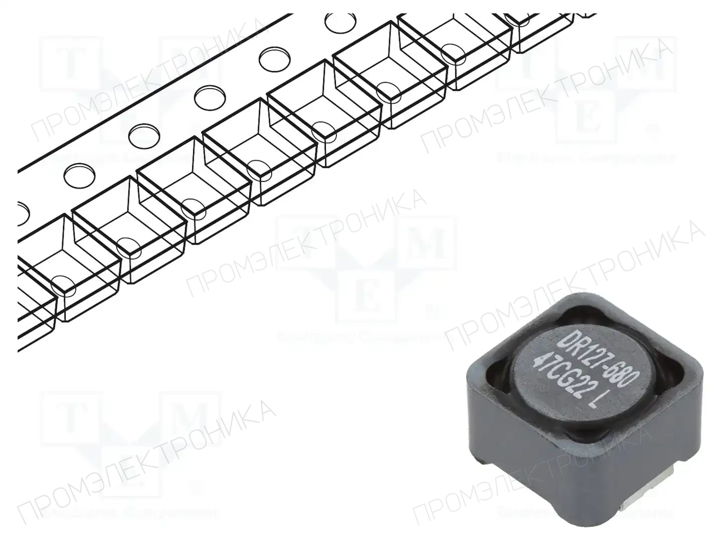EATON ELECTRONICS DR127-680-R — Дроссели
