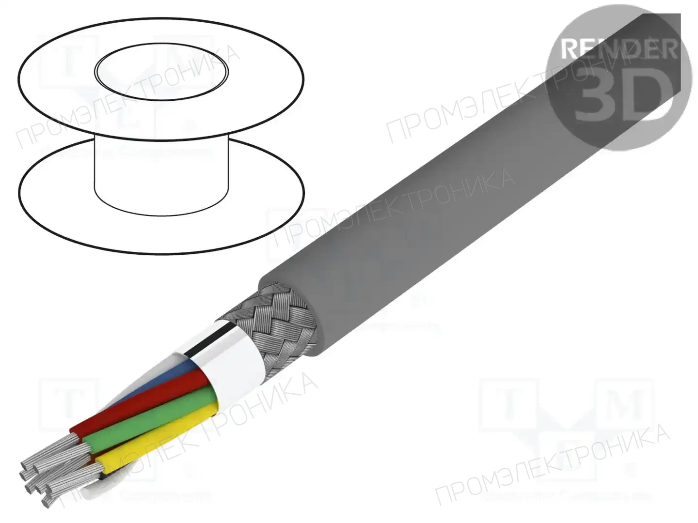 ALPHA WIRE 3470/50C SL001 — Провода многожильные экранированные