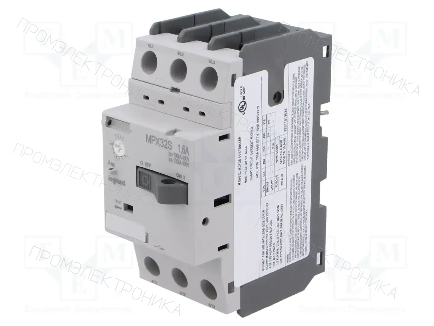 LEGRAND MPX3 32S 1.0-1.6A — Выключатели двигательные