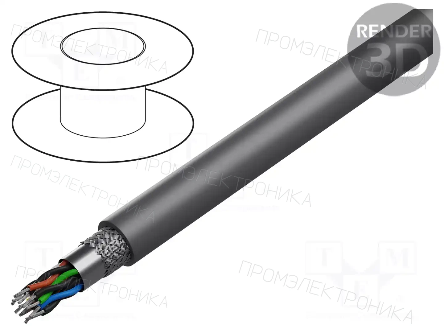 ALPHA WIRE 6396 SL001 — Провода многожильные экранированные