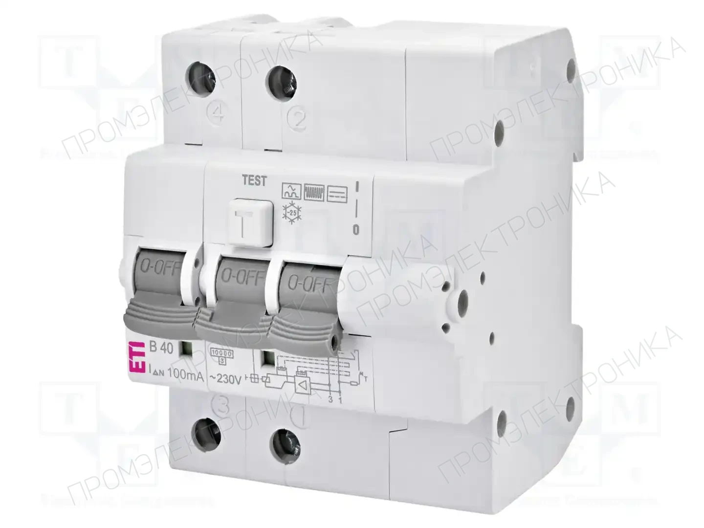 ETI POLAM KZS-4M 2P B B40/0.1 — Дифференциальные выключатели