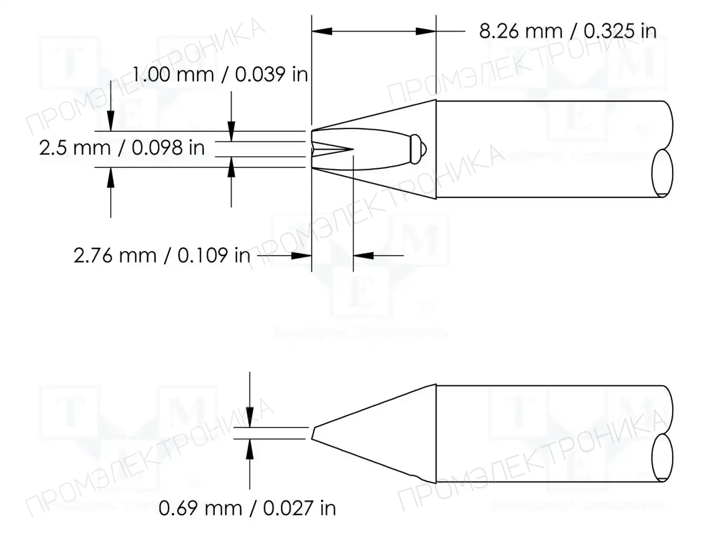 METCAL HCV-8VG0025S — Жала паяльников