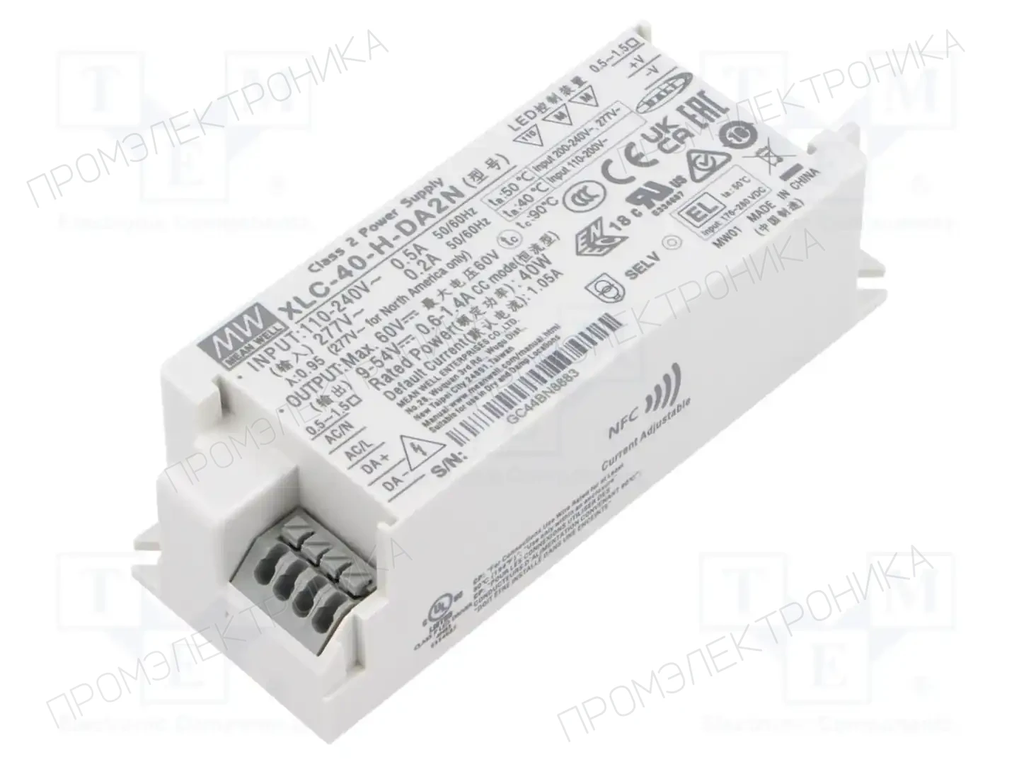 MEAN WELL XLC-40-H-DA2N — Блоки питания для LED