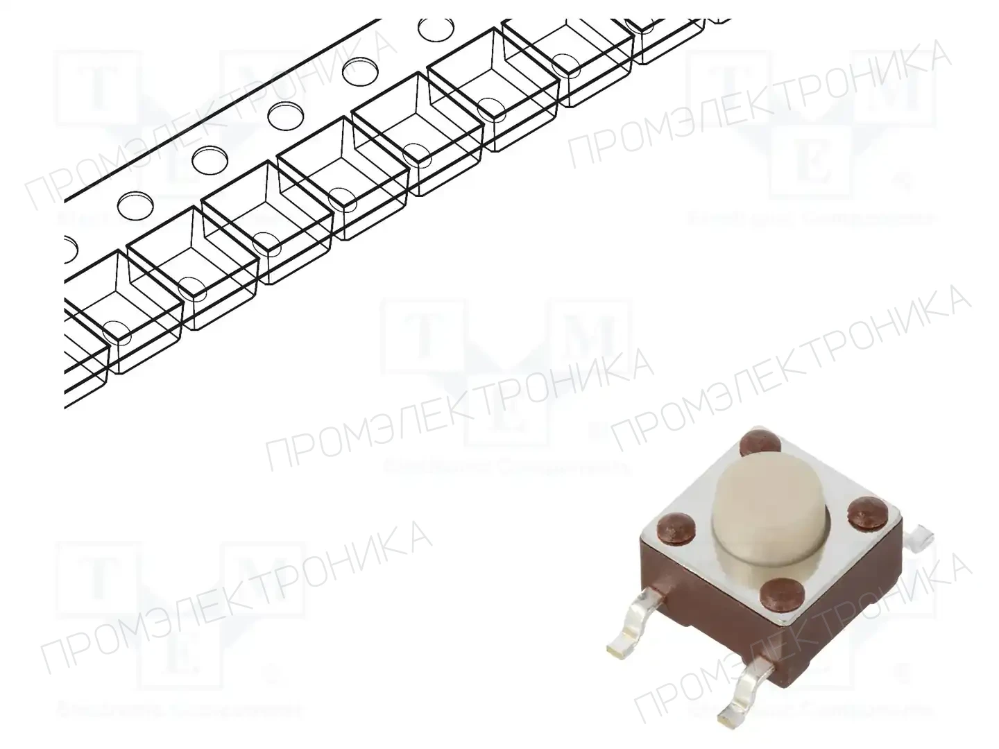 E-SWITCH TL3301AF260QG — Микропереключатели TACT
