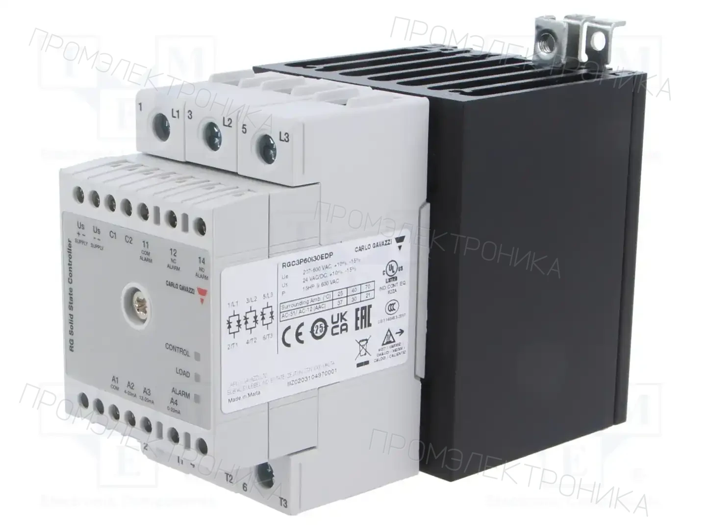 CARLO GAVAZZI RGC3P60I30EDP — Реле SSR трехфазные
