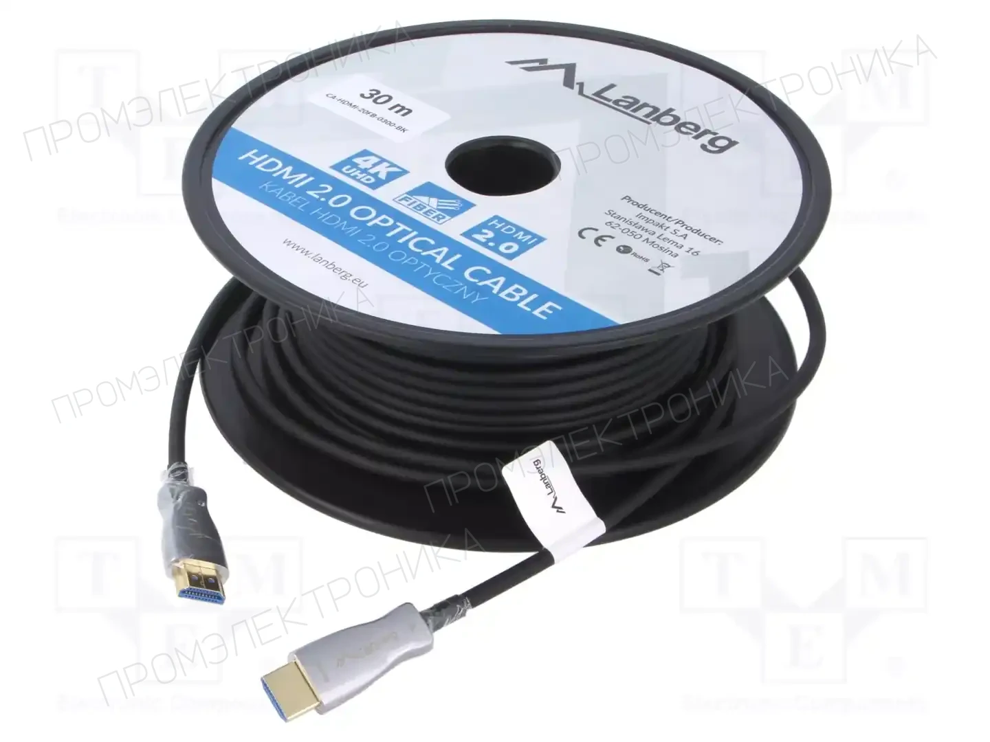 LANBERG CA-HDMI-20FB-0300-BK — Кабели и адаптеры HDMI, DVI, DisplayPort
