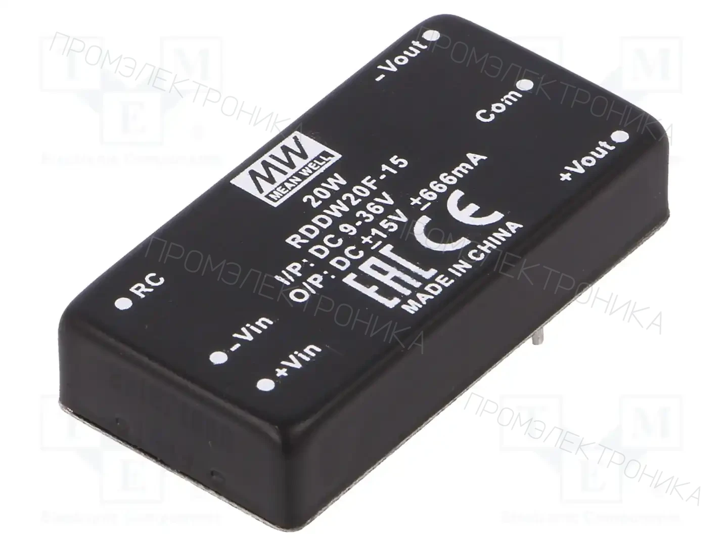 MEAN WELL RDDW20F-15 — Преобразователи DC/DC