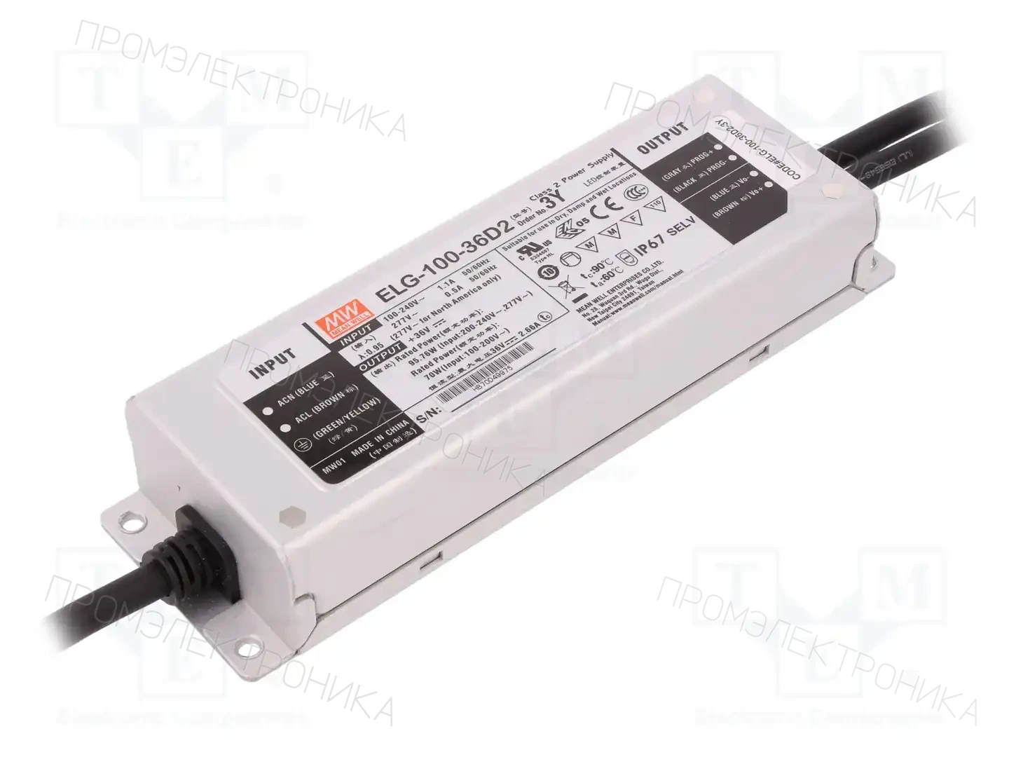 MEAN WELL ELG-100-36D2-3Y — Блоки питания для LED
