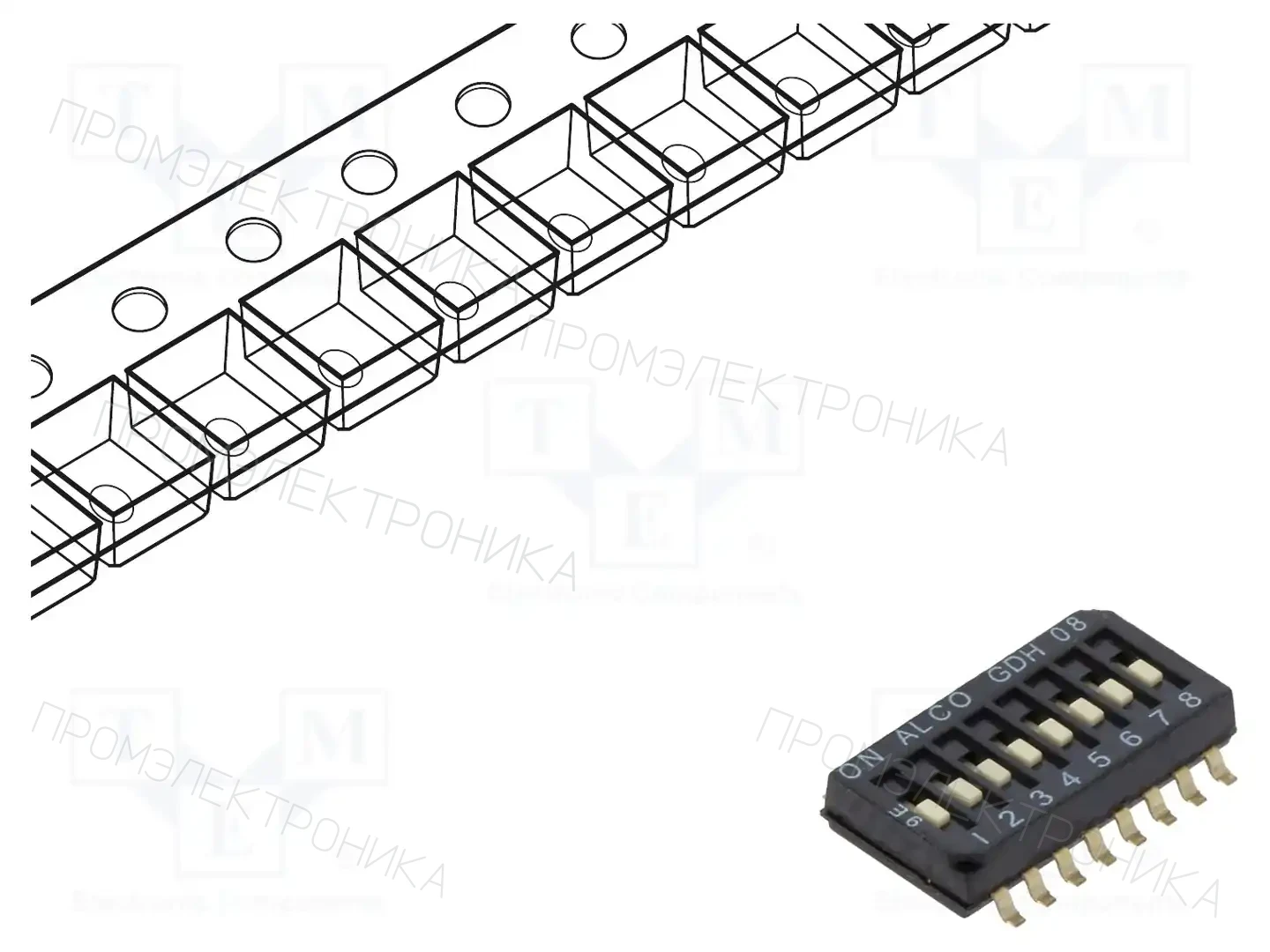 TE Connectivity 1-1571983-1 — Переключатели типа Dip-Switch